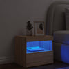 Nachtkastje Met Led-Verlichting 50X40X45 Cm Kleurig