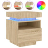 Nachtkastje Met Led-Verlichting 40X39X48,5 Cm Kleur
