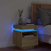 Nachtkastje Met Led-Verlichting 40X39X48,5 Cm Kleur