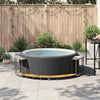 Hottub Ombouw Opbergruimte En Houten Opstapje Poly Rattan