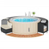 Hottub-Ombouw Poly Rattan En Massief Acaciahout