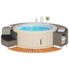 Hottub-Ombouw Poly Rattan En Massief Acaciahout