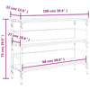 Wandtafel 100X32X75 Cm Bewerkt Hout Kleurig