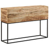 Wandtafel 110X30X75 Cm Massief Ruw Mangohout En Ijzer