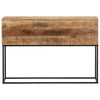Wandtafel 110X30X75 Cm Massief Ruw Mangohout En Ijzer