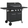 Gasbarbecue Met 5 Branders Gepoedercoat Staal Zwart Grijs Sonoma