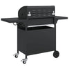 Gasbarbecue Met 5 Branders Gepoedercoat Staal Zwart Grijs Sonoma