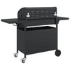 Gasbarbecue Met 7 Branders Gepoedercoat Staal Zwart