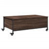 Salontafel Met Wielen 91X55X34 Cm Bewerkt Hout