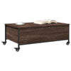 Salontafel Met Wielen 91X55X34 Cm Bewerkt Hout