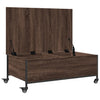 Salontafel Met Wielen 91X55X34 Cm Bewerkt Hout