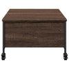 Salontafel Met Wielen 91X55X34 Cm Bewerkt Hout