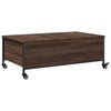 Salontafel Met Wielen 91X55X34 Cm Bewerkt Hout
