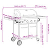 Gasbarbecue Met 5 Branders Gepoedercoat Staal Zwart