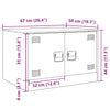 Salontafel 67X50X44 Cm Staal Kleurig