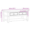 Salontafel Met Lades Corona 100X48X45 Cm Massief Grenenhout
