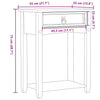 Wandtafel Corona 55X35X73 Cm Massief Grenenhout Rood
