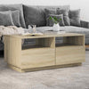 Salontafel Met Led-Verlichting 50X49X40 Cm Kleurig