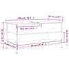 Salontafel 100X50X50 Cm Bewerkt Hout En Metaal