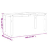 Eettafel Corona 160X80X75 Cm Massief Grenenhout