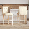 Barstoelen 2 St Massief Rubberhout En Stof