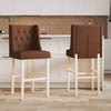 Barstoelen 2 St Massief Rubberhout En Stof