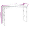 Wandtafel 110X35X75 Cm Massief Teakhout