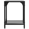 Salontafels 2 St Met Zwart Glazen Blad Staal