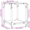 Salontafels 2 St Met Zwart Glazen Blad Staal