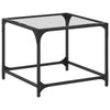 Salontafel Met Zwart Glazen Blad Staal