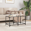 Salontafel Met Transparant Glazen Blad 98,5X50X40 Cm Staal