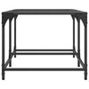 Salontafel Met Transparant Glazen Blad 98,5X50X40 Cm Staal