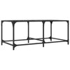 Salontafel Met Transparant Glazen Blad 98,5X50X40 Cm Staal