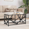 Salontafel Met Glazen Blad 78,5X40X41 Cm Staal