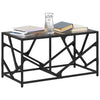 Salontafel Met Glazen Blad 78,5X40X41 Cm Staal