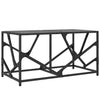 Salontafel Met Glazen Blad 78,5X40X41 Cm Staal