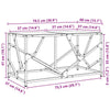 Salontafel Met Glazen Blad 78,5X40X41 Cm Staal