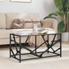 Salontafel Met Glazen Blad 78,5X40X41 Cm Staal