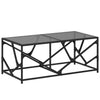 Salontafel Met Glazen Blad 98,5X50X41 Cm Staal
