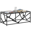 Salontafel Met Glazen Blad 98,5X50X41 Cm Staal
