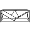 Salontafel Met Glazen Blad 98,5X50X41 Cm Staal