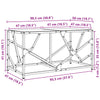 Salontafel Met Glazen Blad 98,5X50X41 Cm Staal
