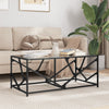 Salontafel Met Glazen Blad 98,5X50X41 Cm Staal