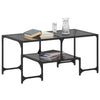 Salontafel Met Glazen Blad 98,5X50X45 Cm Staal