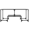 Salontafel Met Glazen Blad 98,5X50X45 Cm Staal