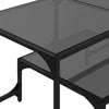 Salontafel Met Glazen Blad 98,5X50X45 Cm Staal