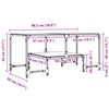 Salontafel Met Glazen Blad 98,5X50X45 Cm Staal