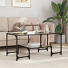 Salontafel Met Glazen Blad 98,5X50X45 Cm Staal