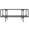 Salontafel Met Glazen Blad 98,5X50X45 Cm Staal