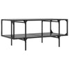 Salontafel Met Glazen Blad 98,5X50X45 Cm Staal